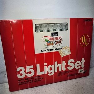 Vintage Sears Trim Shop 35 Light Set In Original Package